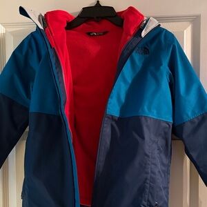 North Face Kids Blue and Red Jacket